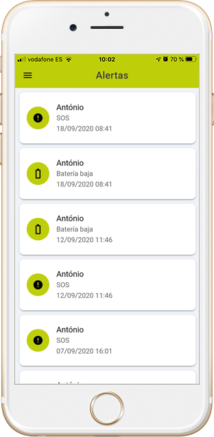 Nock app historial